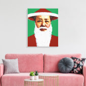 Toile Mao Joyeux Noël Chinois Pop Art Père Noël (Insitu(Salon))