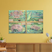 Toile Map of Calais, Malte, Rhodes, et Famagusta, from (Insitu(Salon))