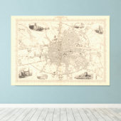 Toile Map of Dublin, Irlande (Insitu (Plancher de Bois))