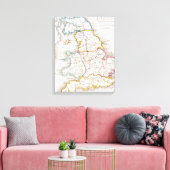 Toile Map of England Britannia Antiqua (Insitu(Salon))