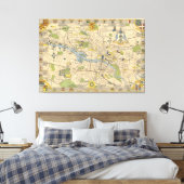 Toile Map of Glasgow, Angleterre (Insitu(Chambre))