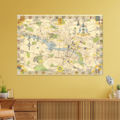 Toile Map of Glasgow, Angleterre (Insitu(Salon))