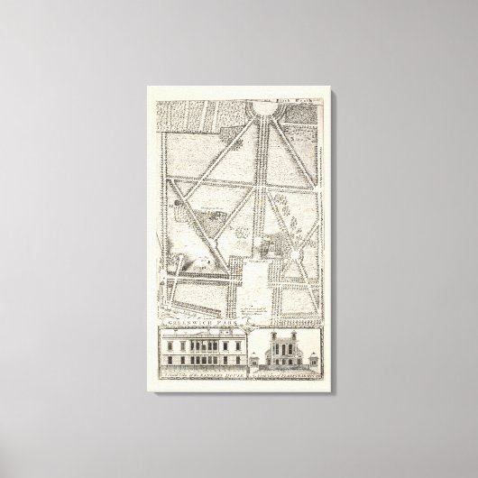 Toile Map of Greenwich Park (Recto)