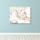 Toile Map of India & the East Indies (Insitu (Plancher de Bois))