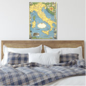 Toile Map of Italy with Vatican (Insitu(Chambre))
