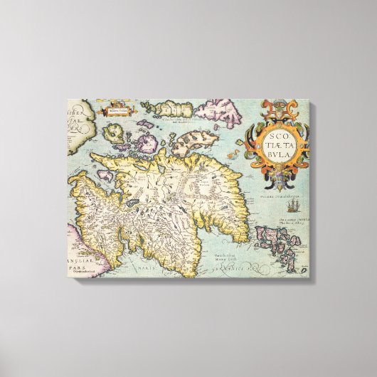 Toile Map of Scotland | Écosse militaire (Recto)