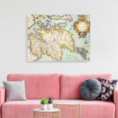 Toile Map of Scotland | Écosse militaire (Insitu(Salon))