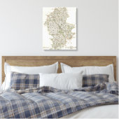 TOILE MAP OF STAFFORDSHIRE 1793 (Insitu(Chambre))