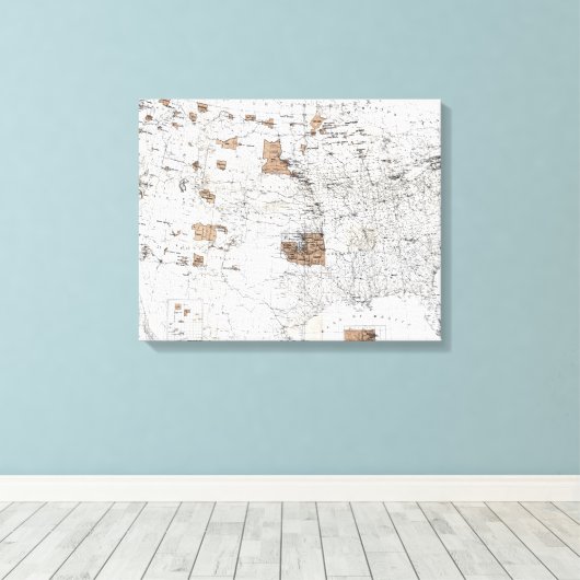 TOILE MAP : RÉSERVATION, 1888 (Insitu (Plancher de Bois))