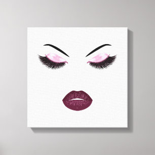 Toile Maquillage avec effet parties scintillant