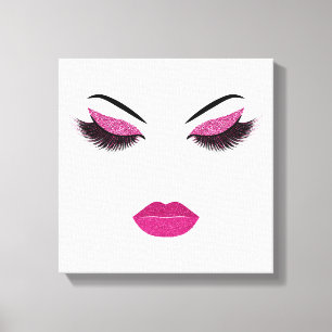Toile Maquillage avec effet parties scintillant