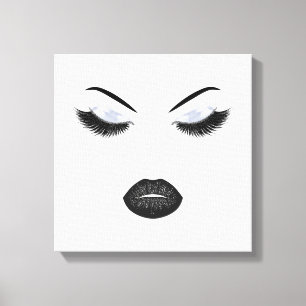 Toile Maquillage avec effet parties scintillant