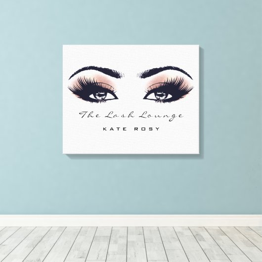 Toile Maquillage rose Artiste Beauté Damask Lashes (Insitu (Plancher de Bois))