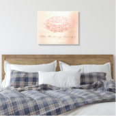 Toile Maquillage rose pâle Artiste Beauté Grey Kiss Lips (Insitu(Chambre))