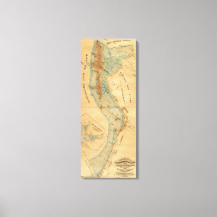 Toile Marais de sel et carte de terres de marée