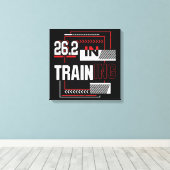 Toile Marathon - 26.2 en formation Abstraite (Insitu (Plancher de Bois))