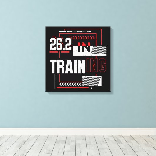 Toile Marathon - 26.2 en formation Abstraite (Insitu (Plancher de Bois))