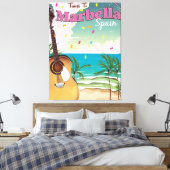 Toile Marbella Espagne vintage vacances poster (Insitu(Chambre))