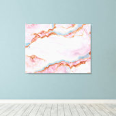 Toile Marble Agate tendance Blue Rose Gold Collection (Insitu (Plancher de Bois))