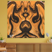 Toile Marbre Abstrait unique Brown Art Mur Liquifié (Insitu(Salon))