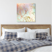 Toile Marbre beige élégant | Mint Sage Green Rose Gold (Insitu(Chambre))