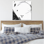 Toile Marbre blanc, Graphique en fibre noire (Insitu(Chambre))