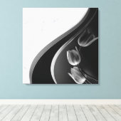 Toile Marbre blanc, Noir, Filigree Or (Insitu (Plancher de Bois))