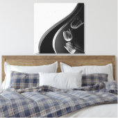 Toile Marbre blanc, Noir, Filigree Or (Insitu(Chambre))