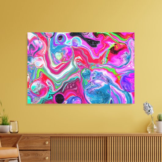 Toile Marbre blanc River Marbre coloré Art (Insitu(Salon))