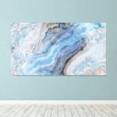 Toile Marbre Bleu avec Noir Or Joli Décor (Insitu (Plancher de Bois))