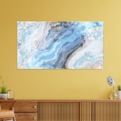 Toile Marbre Bleu avec Noir Or Joli Décor (Insitu(Salon))