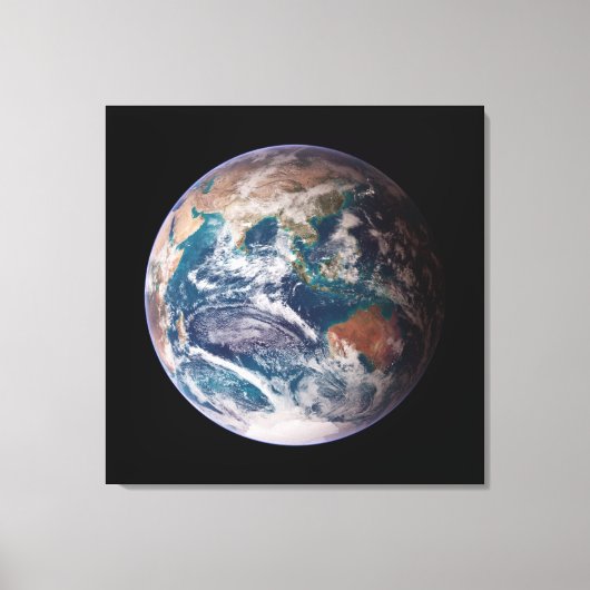 Toile Marbre bleu planète Terre (Recto)