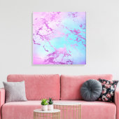 Toile Marbre chic | Glam violet violet violet bleu Ombre (Insitu(Salon))