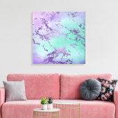 Toile Marbre chic | Lavande violet et vert menthe (Insitu(Salon))