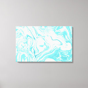 Toile Marbre cool design en Turquoise et Crème