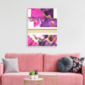 Toile Marbre de luxe violet, rose et or (Insitu(Salon))