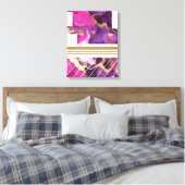 Toile Marbre de luxe violet, rose et or (Insitu(Chambre))