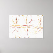 Toile Marbre dessiné Gold maroon avec quatre branches (Recto)