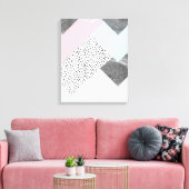 Toile Marbre Géomtrique Pastel Design pointillé (Insitu(Salon))