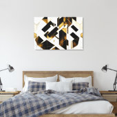 Toile Marbre Noir Or Luxueux Abstrait (Insitu(Chambre))