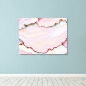 Toile Marbre rose clair Agate Collection moderne (Insitu (Plancher de Bois))