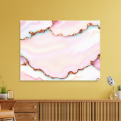 Toile Marbre rose clair Agate Collection moderne (Insitu(Salon))