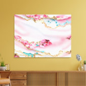 Toile Marbre rose clair Agate Collection populaire (Insitu(Salon))