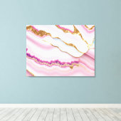 Toile Marbre rose clair Agate Collection tendance (Insitu (Plancher de Bois))