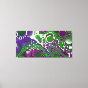 Toile Marbre violet et vert