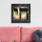 Toile Marbres noirs Texture Chai Symbole Mur Art Canvas (Insitu(Salon))