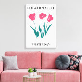 Toile Marché aux fleurs Amsterdam Tulipes roses Floral (Insitu(Salon))
