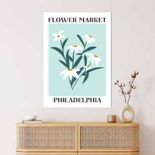 Toile Marché de fleurs Philadelphie Fleur de marguerite 