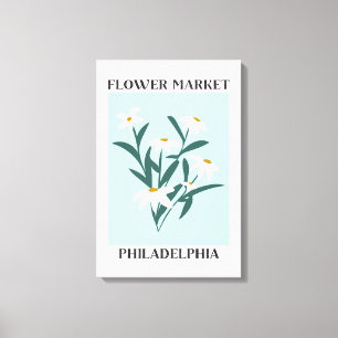 Toile Marché de fleurs Philadelphie Fleur de marguerite