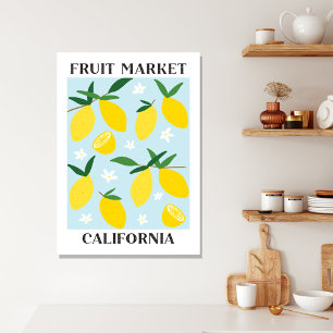 Toile Marché de fruits Citron jaune Californie Nourritur